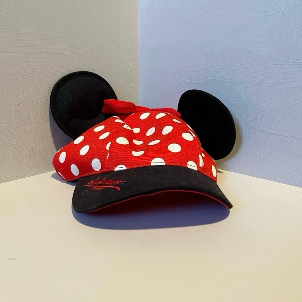 Disney Minnie Mouse Red, White & Black Polka Dot Cap - Picture 11 of 12